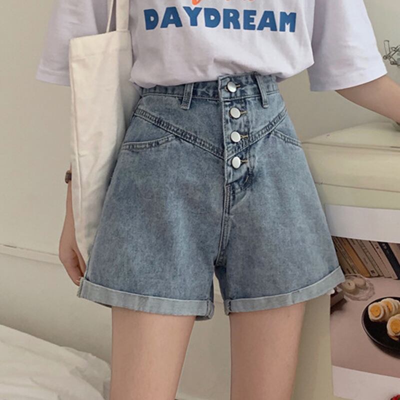 ハイウェストウェストショーツ サマー薄手ルーズパンツ 夏物 ブルマー 1号婦人52458626618