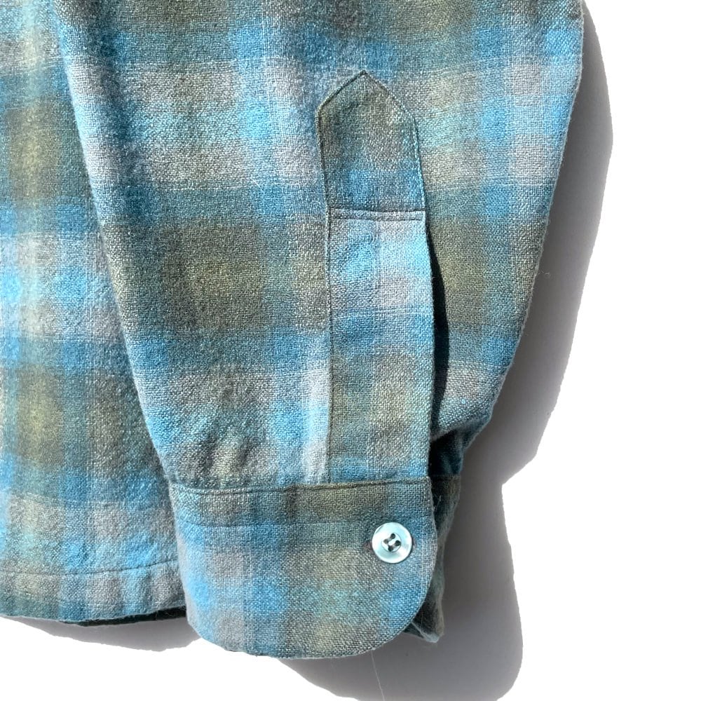 Pendleton [PENDLETON] vintage open collar wool shirt [1960s