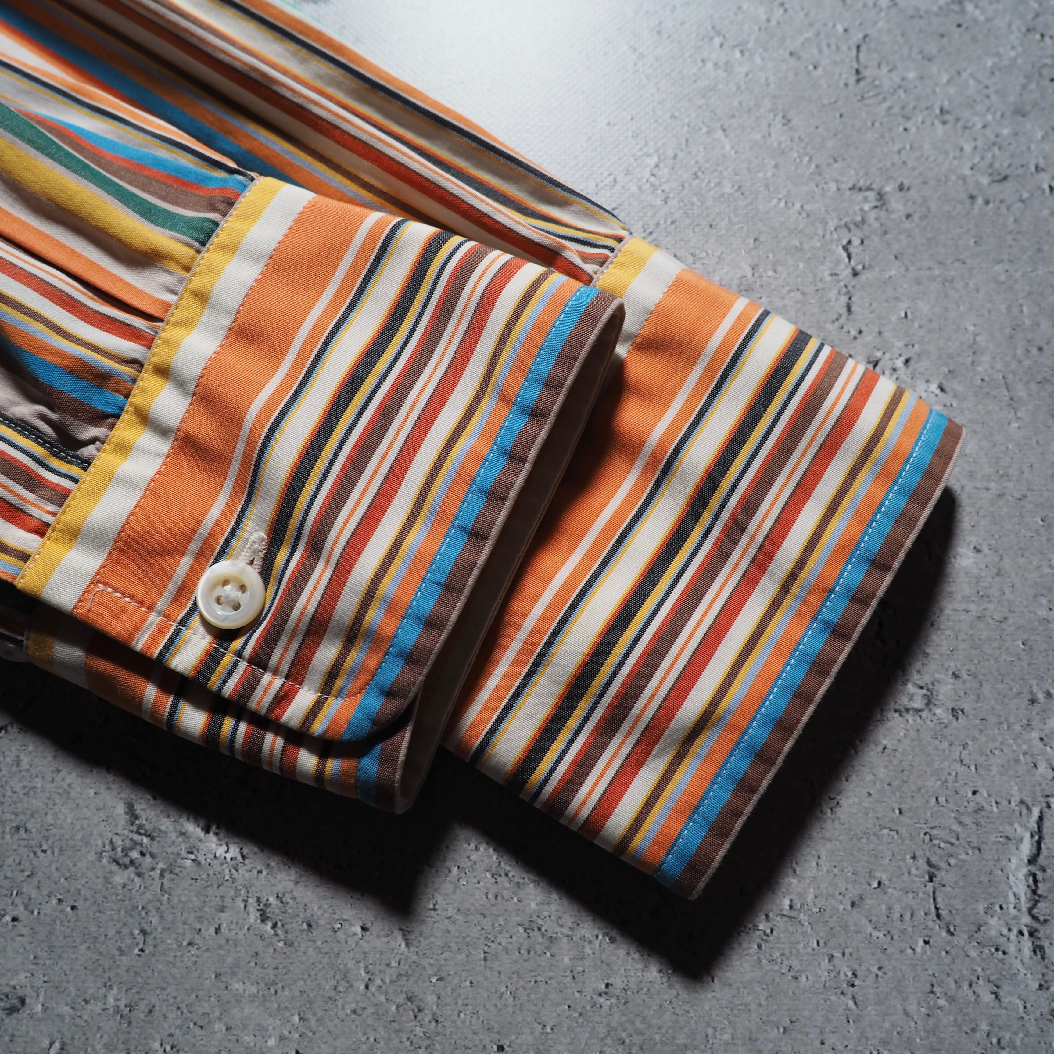 ” Paul Smith London ” Richly mulch color stripe shirt