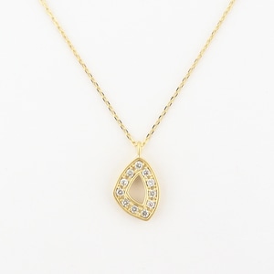 Pebble triangle necklace