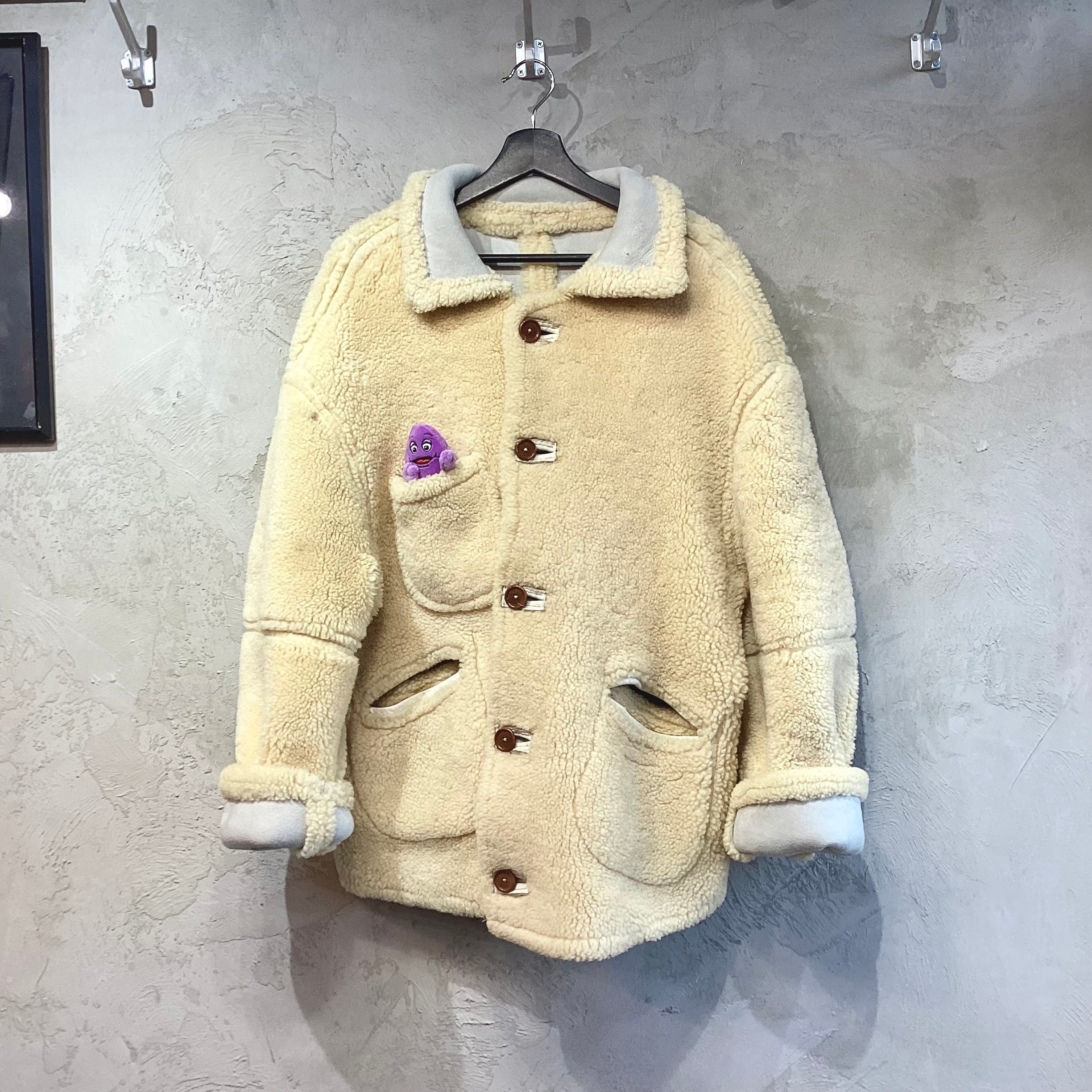 Griffin Laundry REVERSIBLE MOUTON BOMBER JACKET (90s) MADE IN
