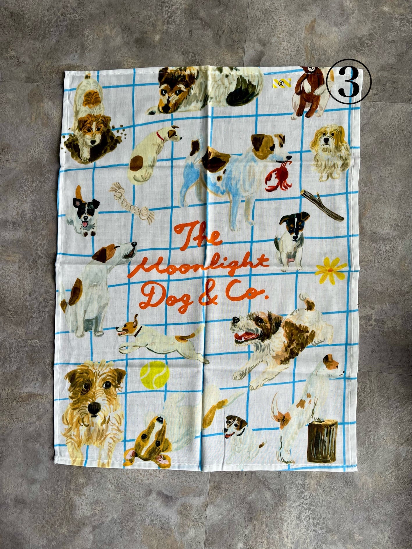 15 JACK RUSSELLS ガーゼブランケット(B品:柄が一部切れているため)