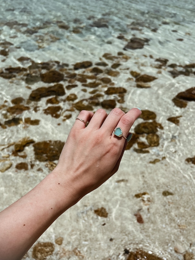 Sea glass Ring #1