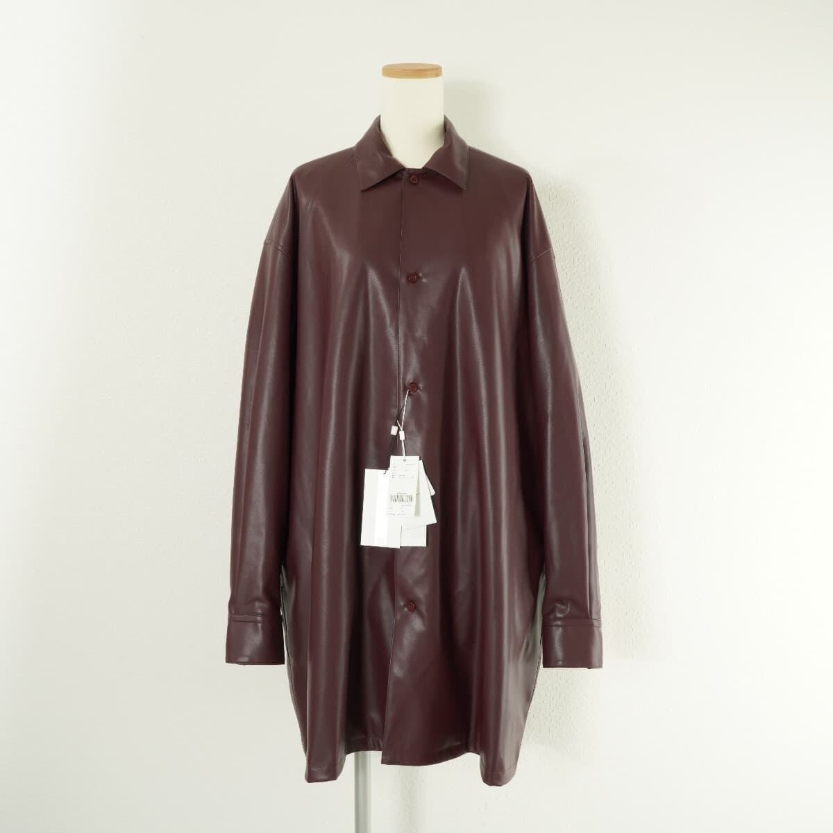 未使用 アメリ N.HOOLYWOOD for AMERI FAKE LEATHER SHIRT JACKET エヌ 