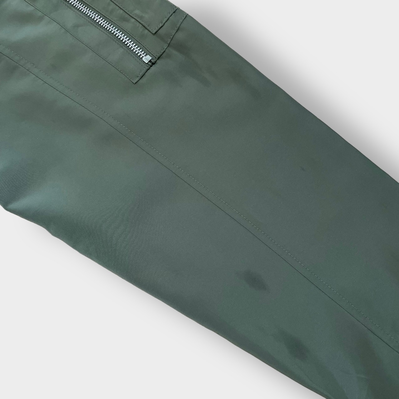【H&M】ジップアップ ジャケット ブルゾン スウェット XL カーキ フルジップ  US古着