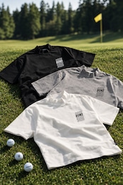 FOUR LINE MOCK NECK WHITE