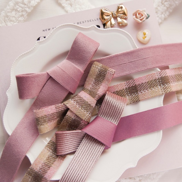 《pink ribbon SET》秋冬リボンテープセット/3種×1m