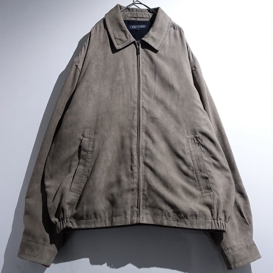 Gray Faux Suede Swing Top Blouson