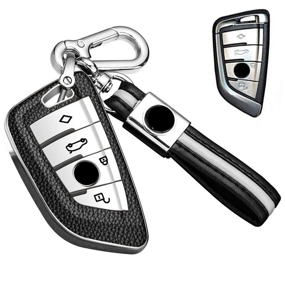 キーケース BMW 用 スマートキーケース キーカバー 柔らかい TPU素材 手触りいい BMW専用設計 キーホルダー X1 F48 X 5 F15 X 6 F16 2シリーズ 218i 220i 225i 240i M235i F22 F23 F45 F46 専用 キーケース (シルバー)