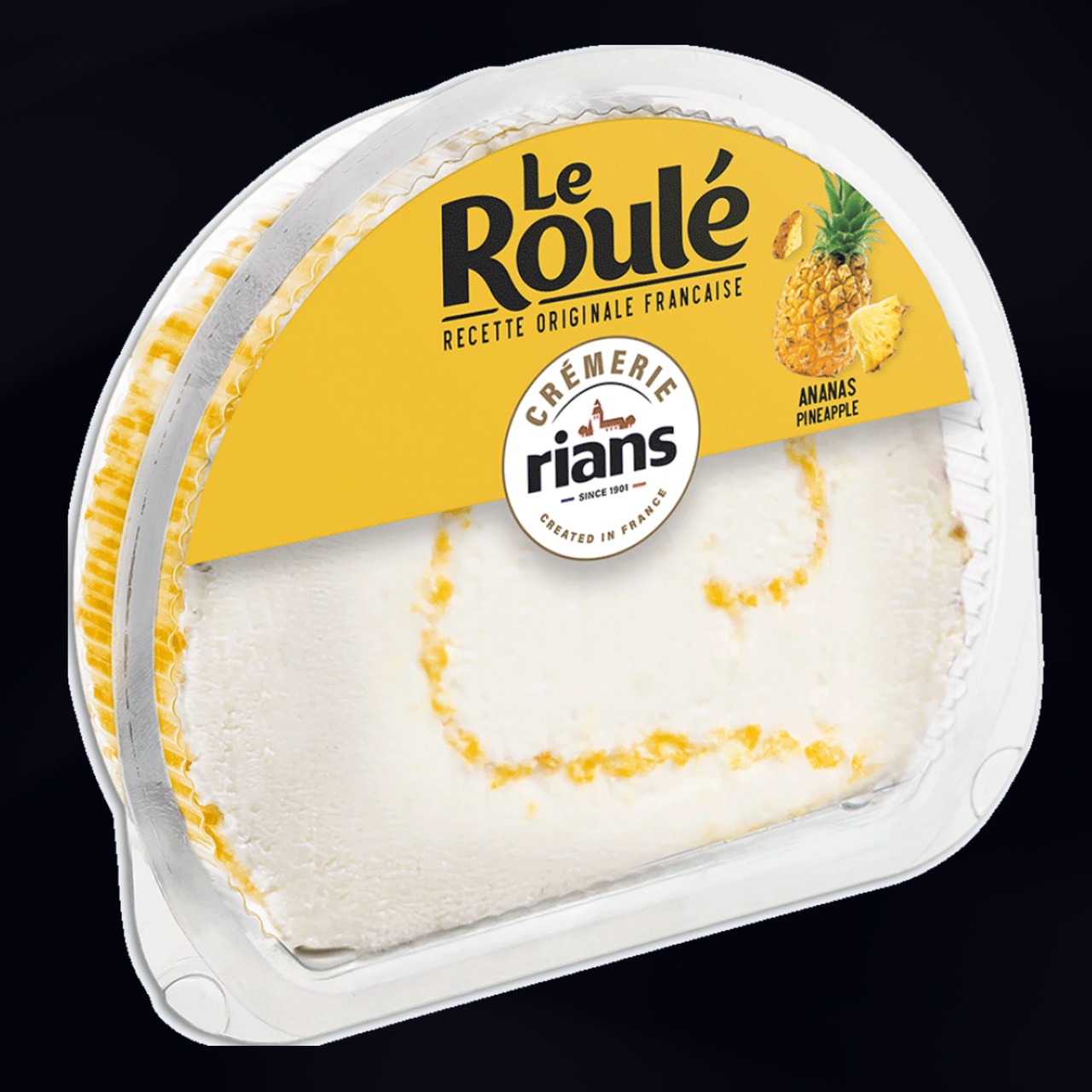 フランス産 ル・ルーレ・アナナス 125g｜パイナップル香るフレッシュチーズロール LE ROULET ANANAS Premium French Pineapple Cheese Roll 125g
