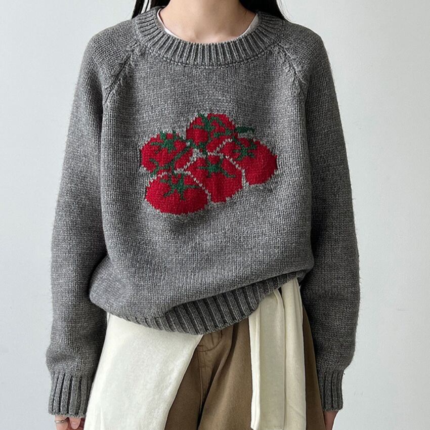 tomato crew neck knit top J00029