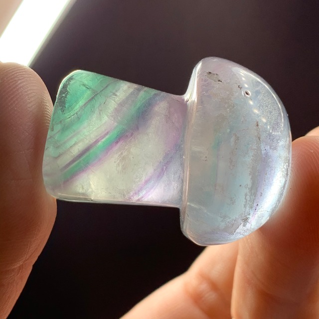 21.透明度有り✩キノコフローライト置物