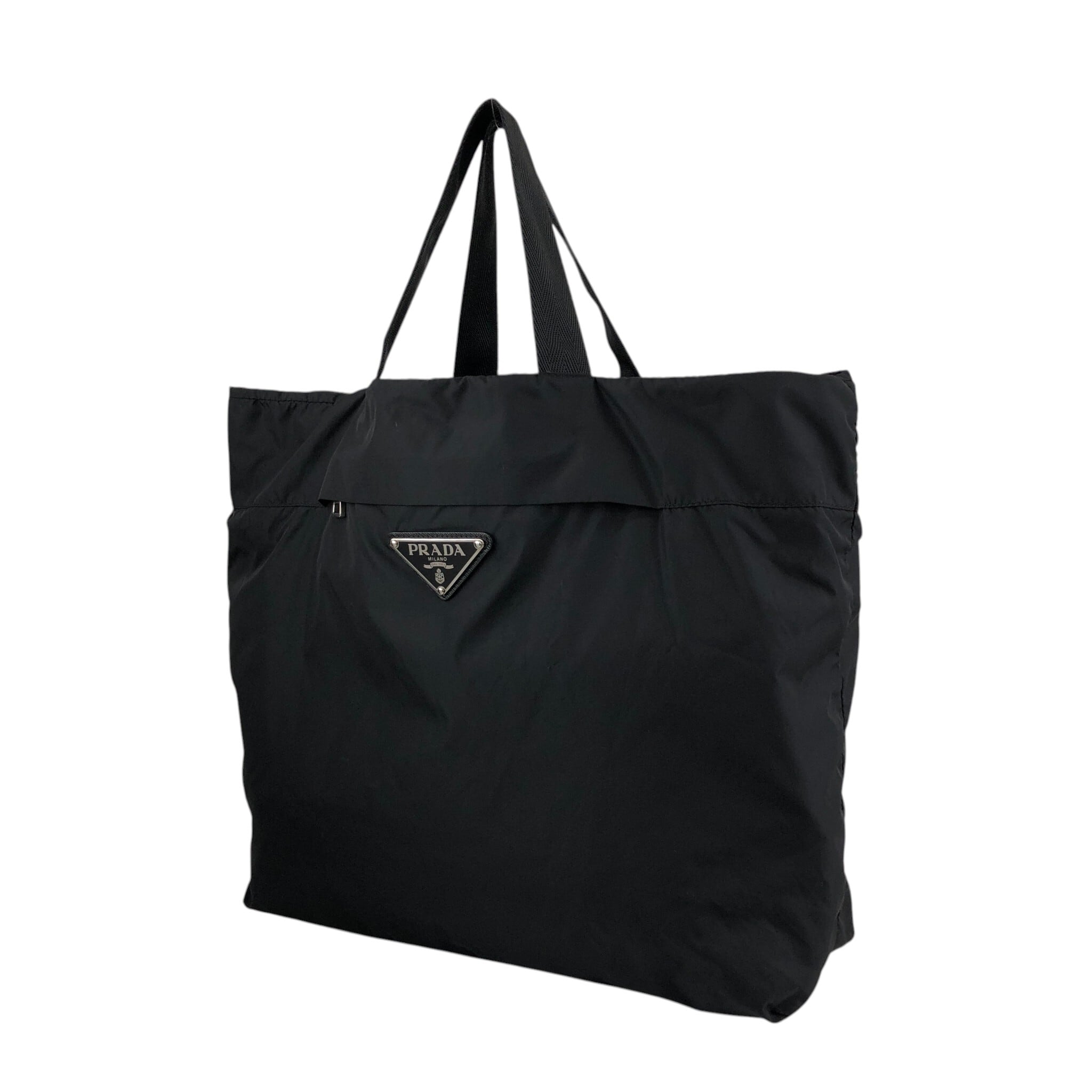 PRADA プラダ ハンドバッグ ブラック トライアングルロゴ トランク