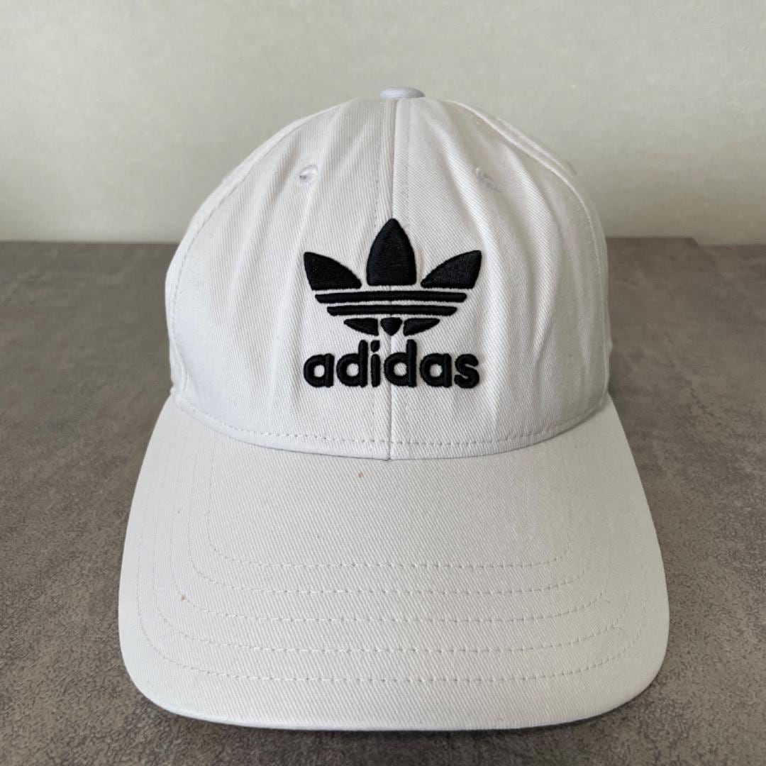 adidas アディダス 帽子 キャップ ロゴ トレフォイル 白 15318