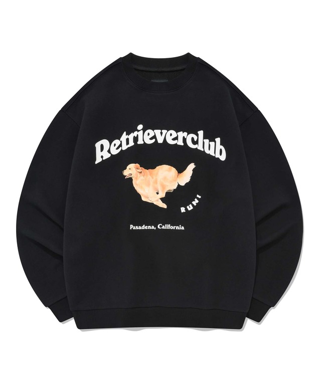 [RETRIEVER CLUB] RUNNING RETRIEVER CREWNECK [BLACK] 正規品 韓国ブランド 韓国代行 韓国通販 韓国ファッション