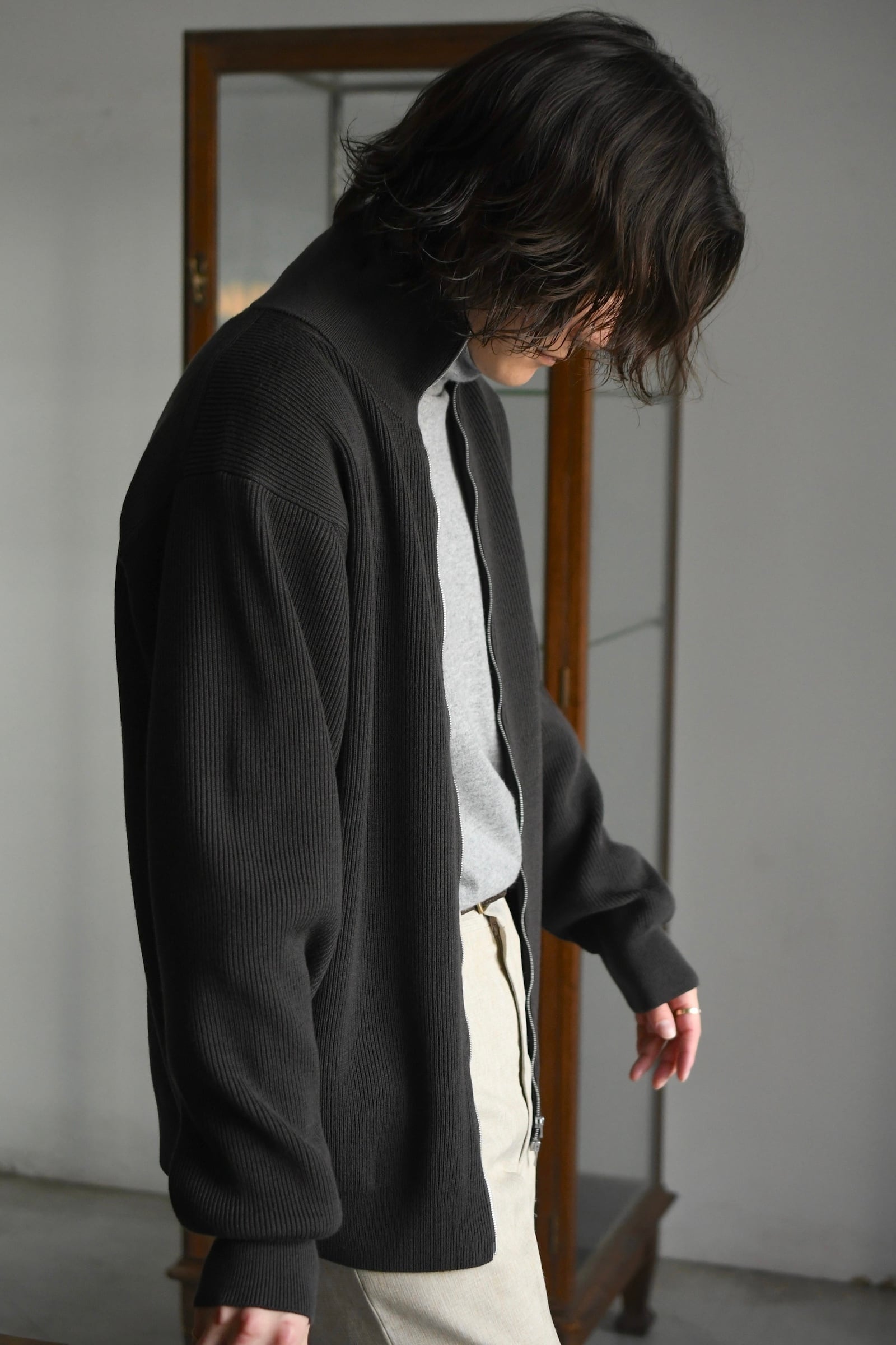 BATONER / SUPER HIGH TWIST WOOL DRIVERS KNIT (Brown) | Pay ID