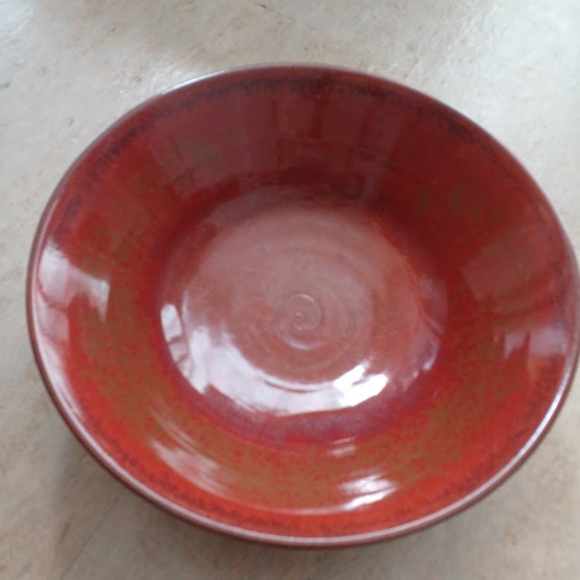 作家物 鮮やかな朱色の中鉢 second hand