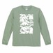 [予約] ロングTシャツ -スモーキーグリーン x ホワイト(Front Only)