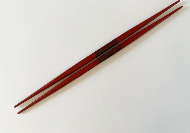 利休塗り箸 【スギ】 26cm red / black