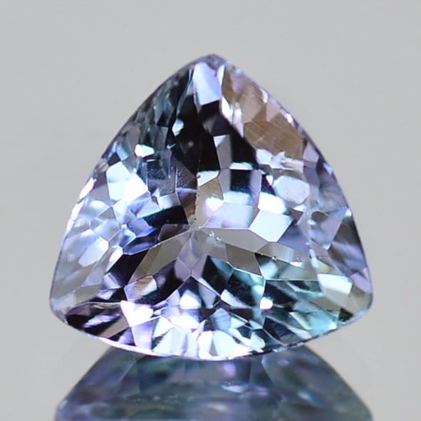 鑑別書付き 非加熱タンザナイト 0.850ct ルース トリリアント バイ
