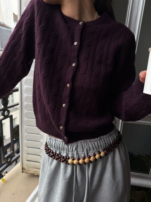 (予約) vegetable / Pinot twist cardigan 2color