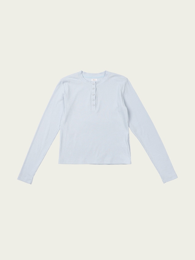 [RIBBONBIT] Butter Button Tee - Sky Blue 正規品 韓国ブランド 韓国通販 韓国代行 韓国ファッション リボンビット 日本 店舗