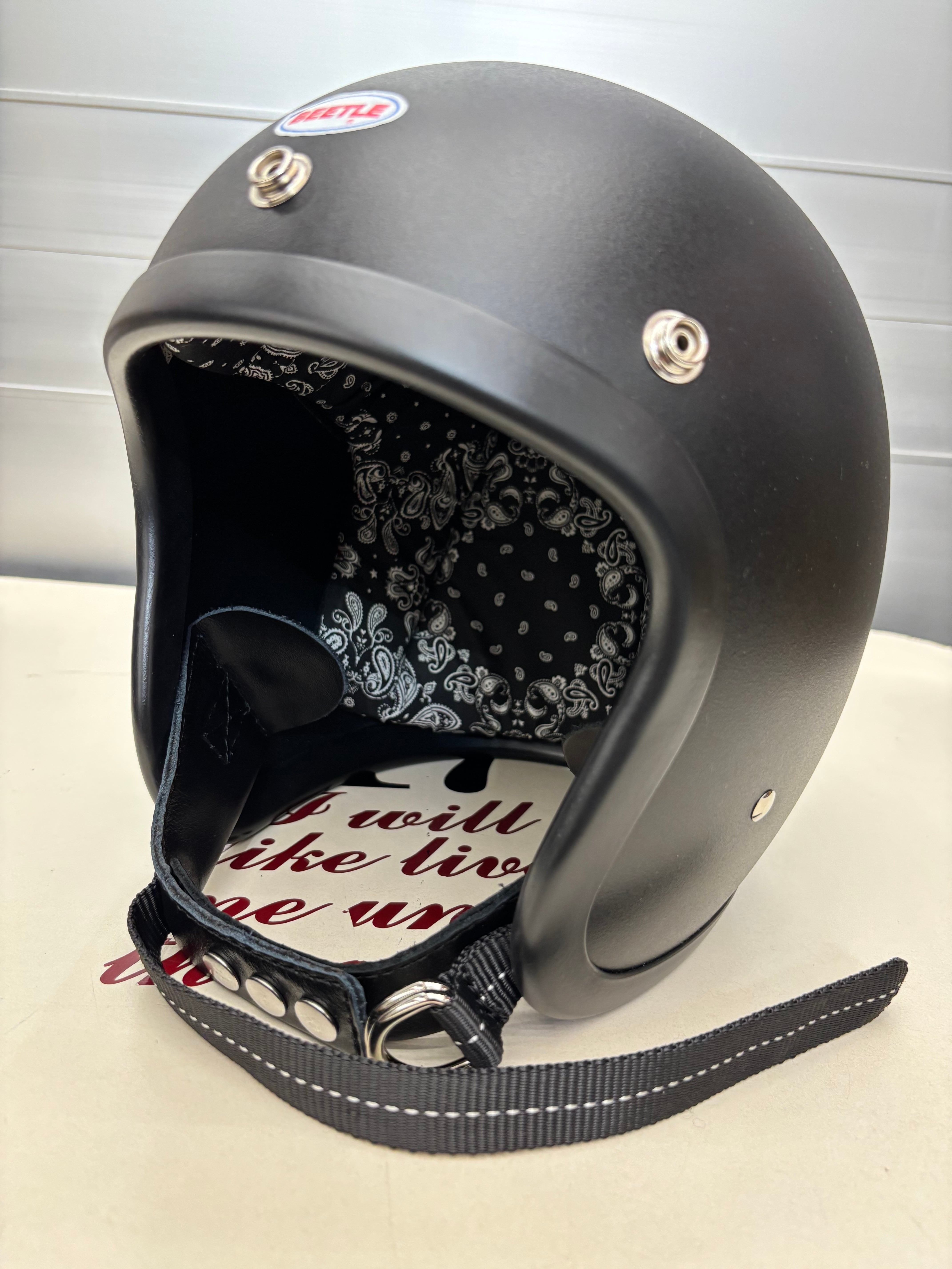 オーシャンビートル LAC 別注マットブラック ペイズリーインナー黒仕様! Wストラップ黒! 各サイズ有り SALE中! 送料無料!