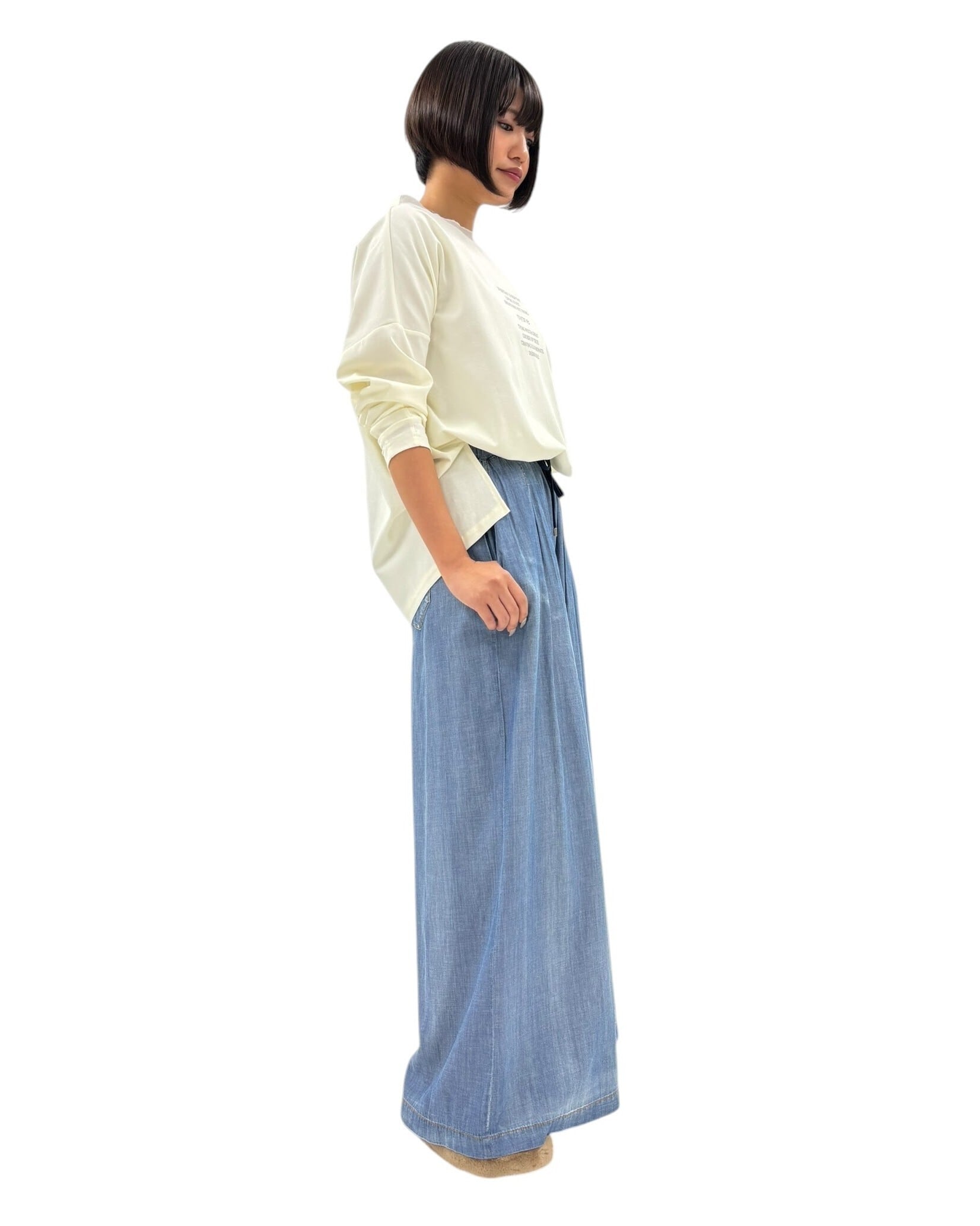 SALE【ayane】シアーデニムタックワイドパンツ 816304 アヤン | red earth