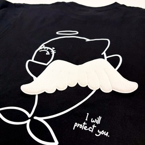 【KIDS】150サイズ　TOO CUTE TO BITE – ANGEL SHARK 【天使の羽】サメTシャツ｜立体羽デザイン シャークT