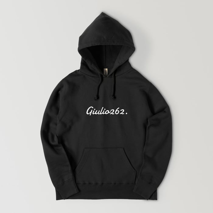embroidery brand name hoodie black | Pay ID