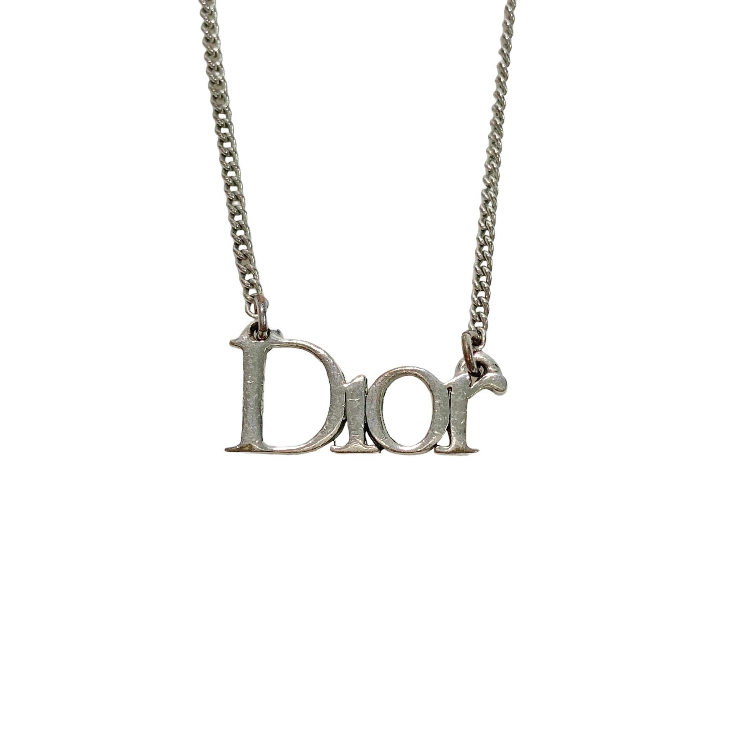 Christian Dior ディオール ロゴ ネックレス シルバー アクセサリー 