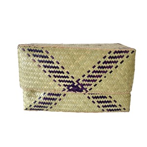 Rectangular colourful basket M w27cm×16cm×h15cm四角カラフル蓋付き収納かご