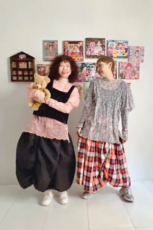 【 Only Two × frankygrow 】BEAR SHEER MELLOW TOPS / GRAY - F2