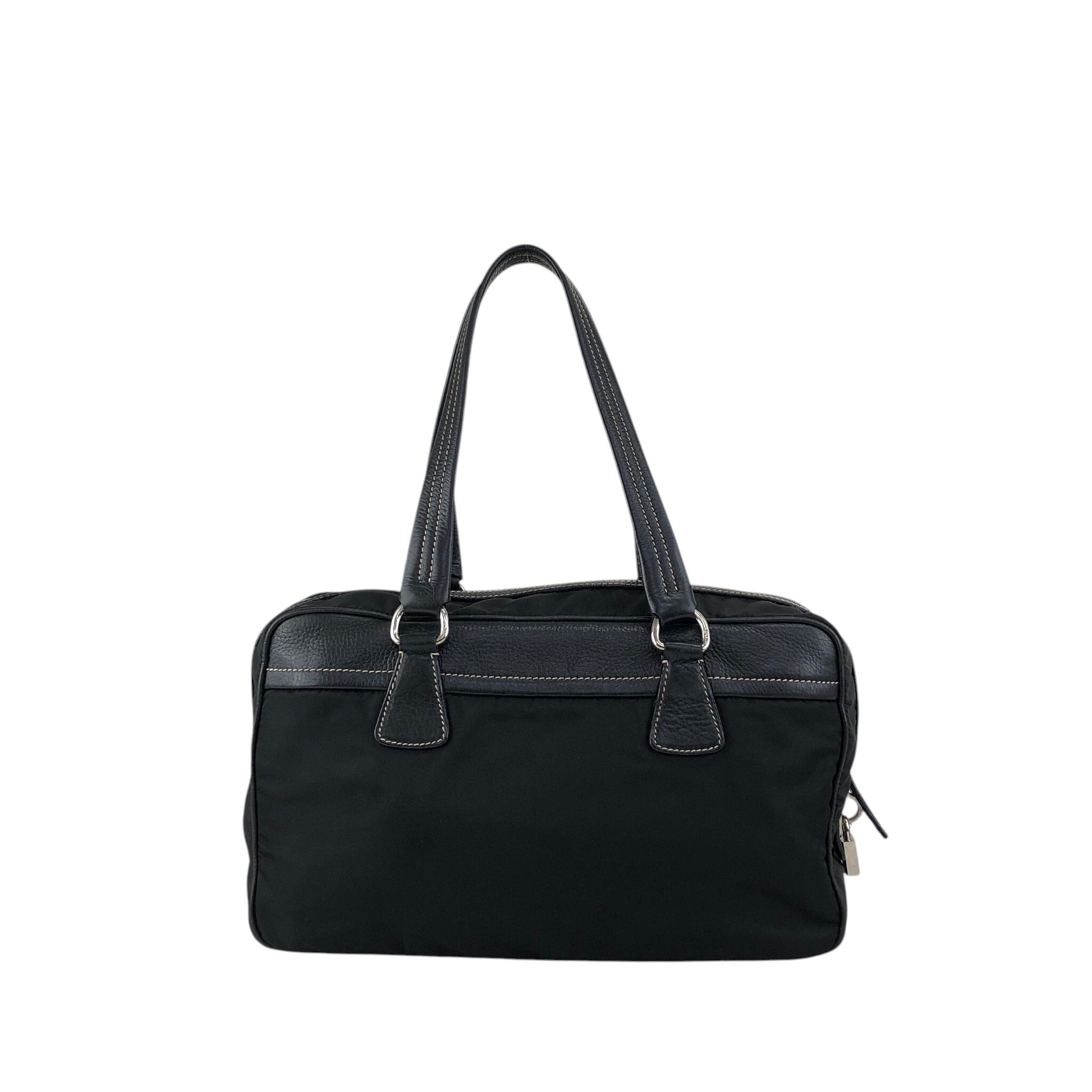 PRADA プラダ トートバッグ ブラック カデナ レザー ボストン vintage