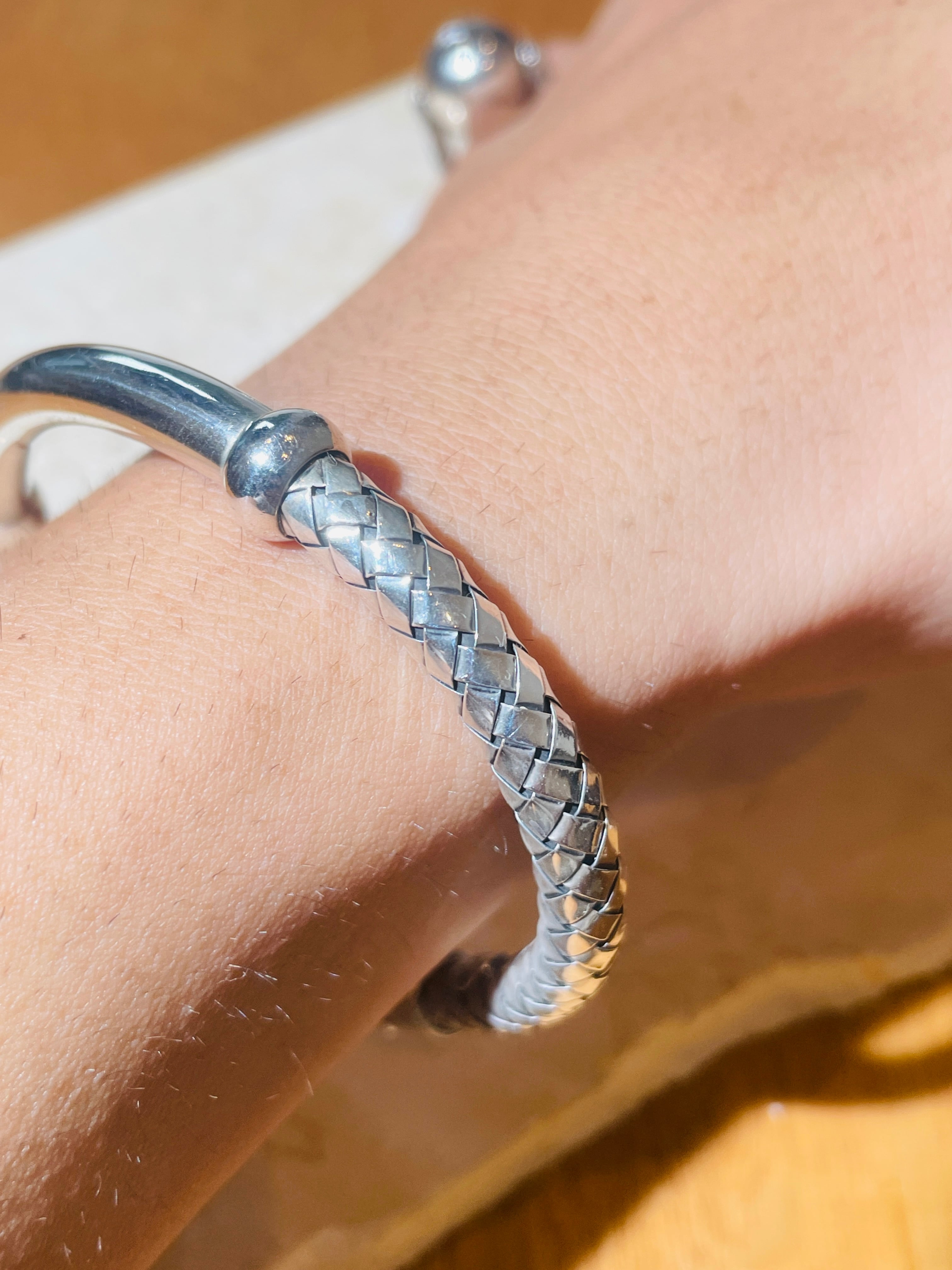 Intrecciato Woven Bangle -BOTTEGA VENETA- | Tender Records