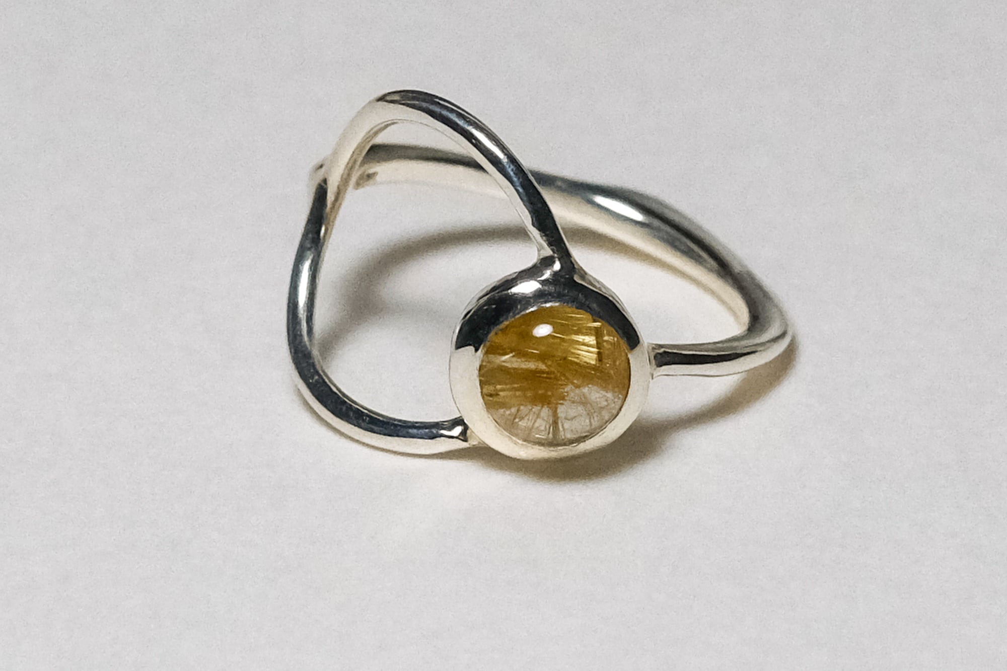 添う ルチルクォーツ リング silver no,354