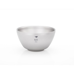 Keith チタン ダブルウォールボウル（深皿） Ø 116 × 63 mm Titanium Bowl  Ti5352 