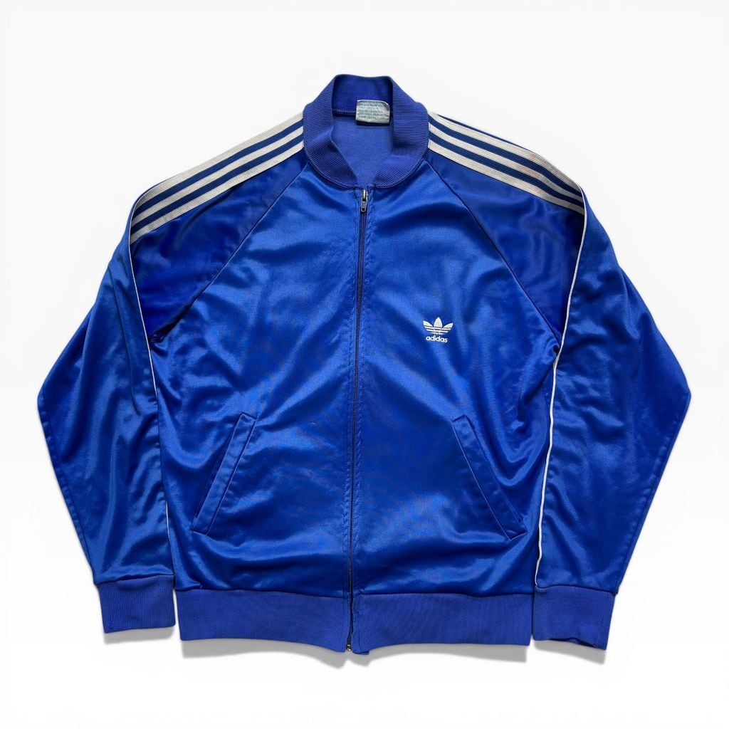 80s ATP アディダス USA製 トラックジャケット M 青 ブルー KEYROLAN