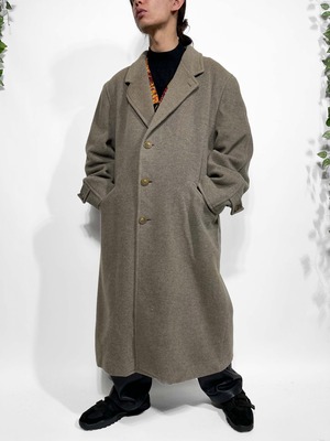 "ITALY" over silhouette wool coat