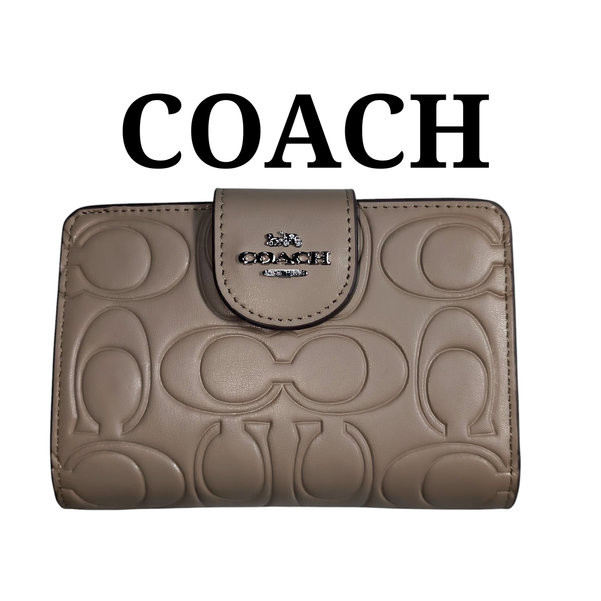 新品未使用】COACHコーチ ミディアムコーナー ジップウォレット