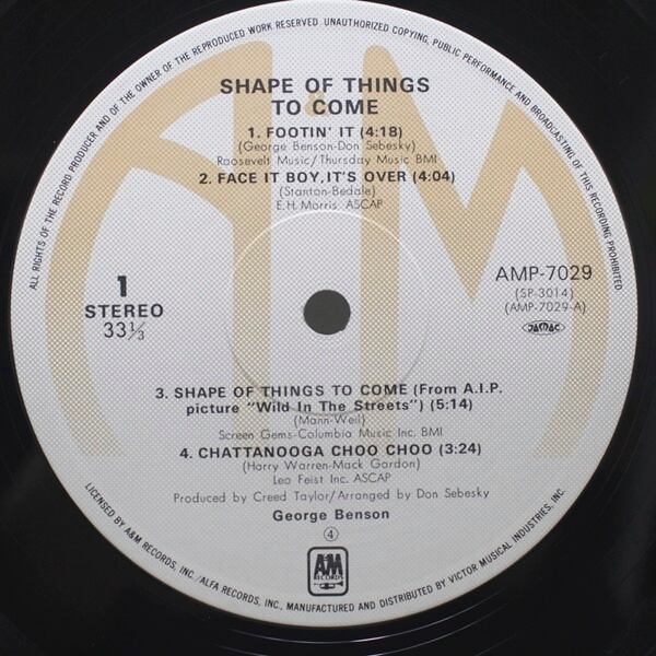 George Benson / Shape Of Things To Come [AMP-7029] - 画像3