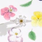 フラワーモチーフ ダイヤモンド リング K18 / 0.750ct
