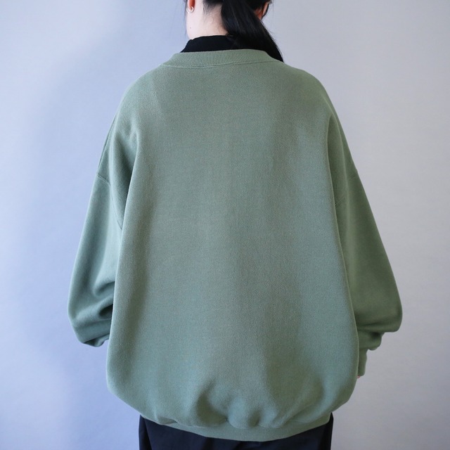 "刺繍" dog one point design XXL over silhouette sweatshirt
