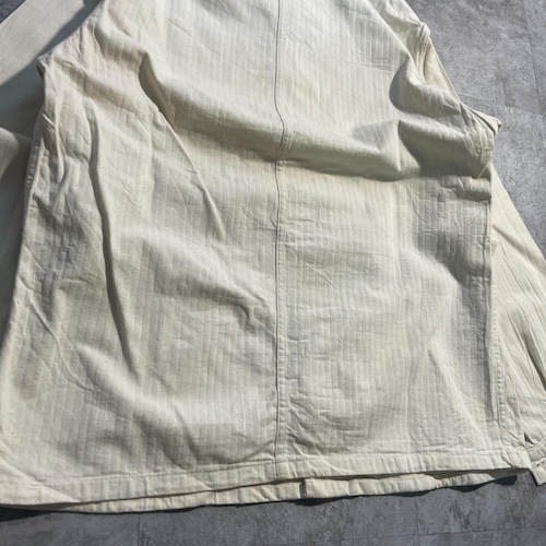 50s Au MOLINEL 刺繍タグ コットンツイル Vポケット フレンチワークジャケット 詳細写真14