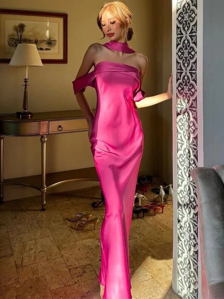 【新作】【送料無料】 TARUXY セクシーな背中の開いたロングドレス女性のためのエレガントなオフショルダーノースリーブドレスレディパーティー気質ウェディングドレス女性 0169141117766