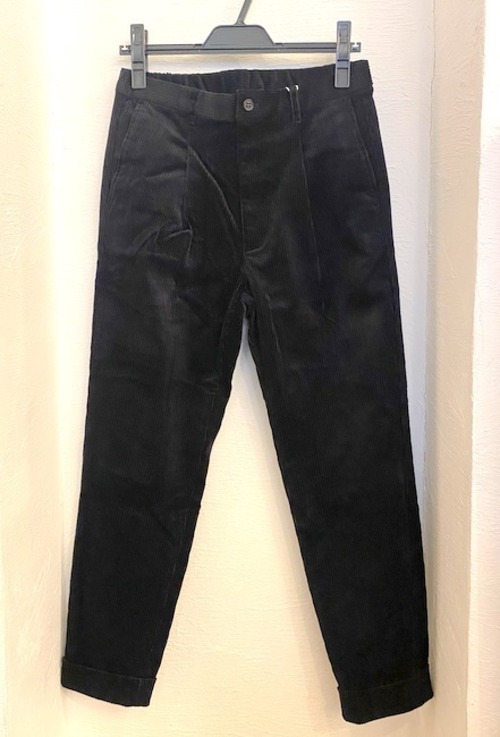 Stretch Corduroy Tapered & Roll Up Pants　Black