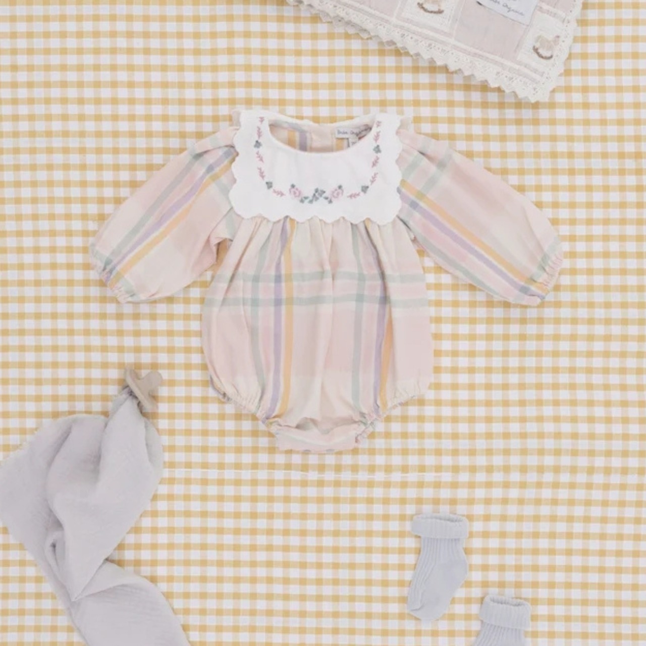 ＜BEBE ORGANIC＞ Lucy Romper チェック ロンパース - 2