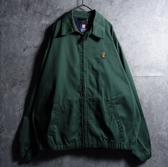 "CHAPS" Green Logo Embroidered Design Swing Top Blouson