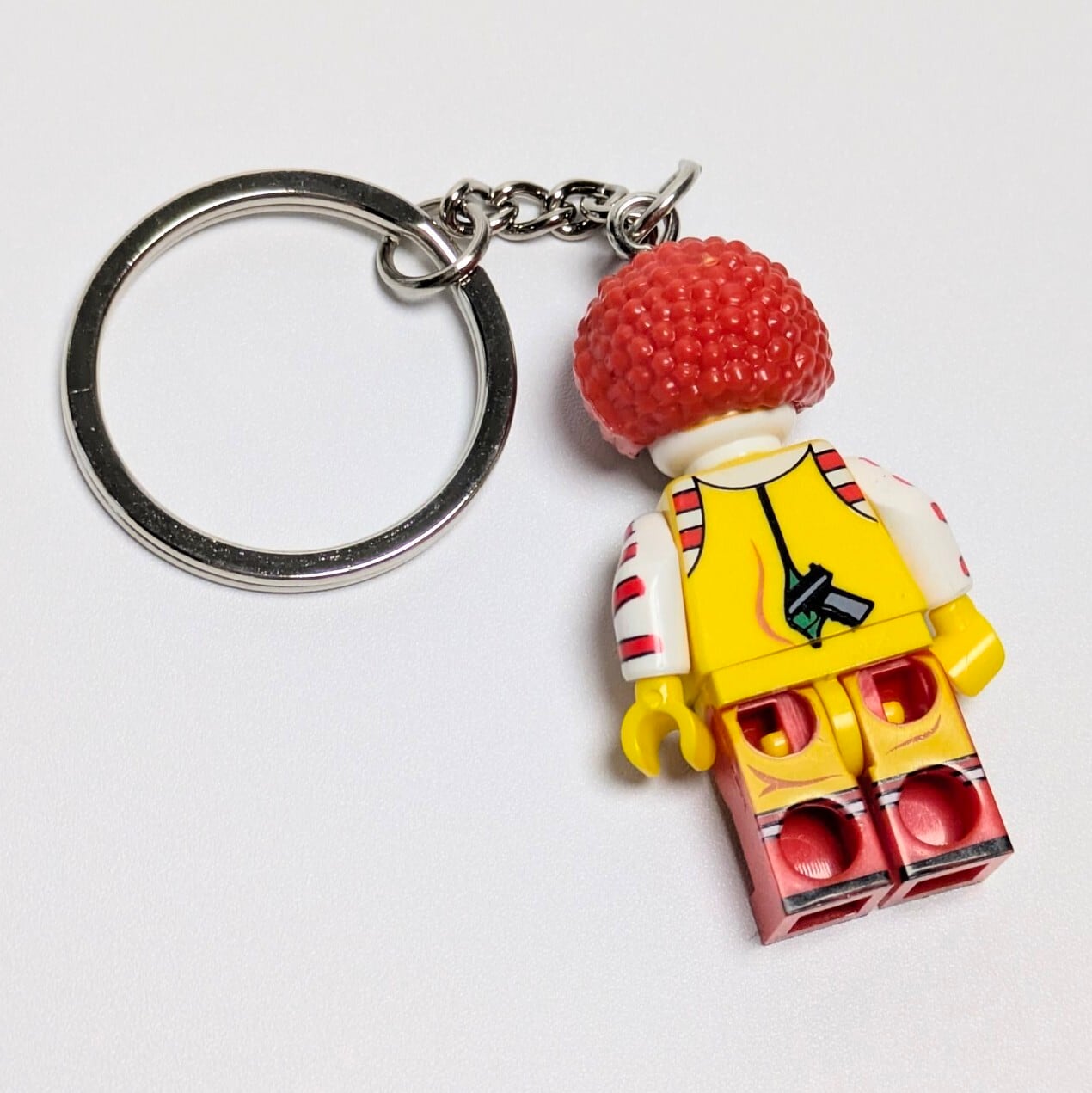 【 ブロックフィギュアキーホルダー 】 McDonald's ( マクドナルド ) / Ronald McDonald ( ドナルド・マクドナルド / ロナルド ) / 悪ver.　〚アメリカン雑貨 アメトイ〛