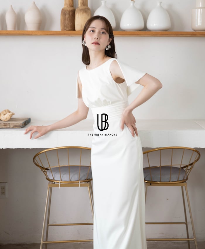 THE URBAN BLANCHE ORIGINAL 】着痩せ効果☆ 袖付き オシャレ